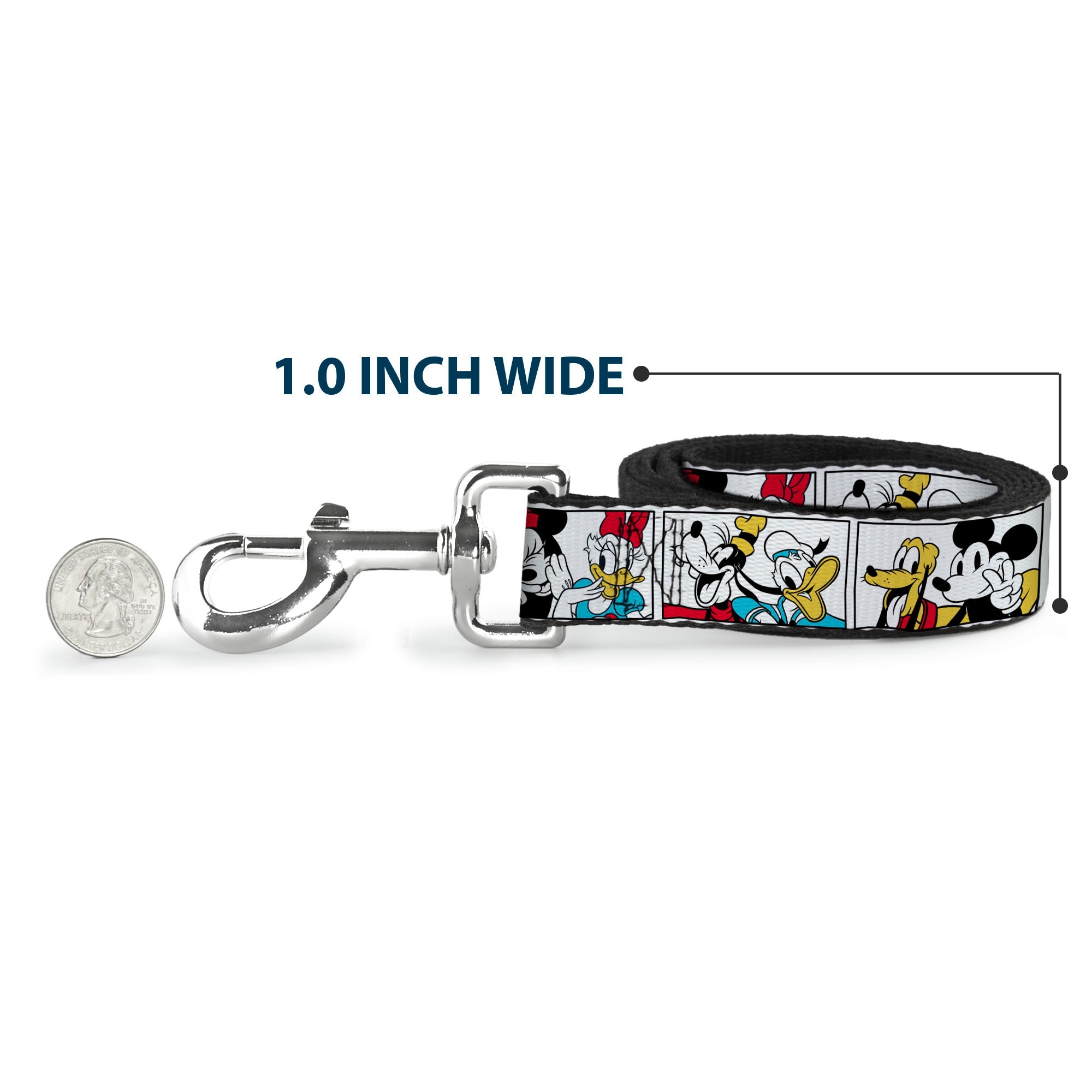 Dog Leash - Sensational Six Buddy Pose Blocks White/Multi Color