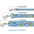 Load image into Gallery viewer, Dog Leash - Disney Pluto Poses and Quotes Blues/Red/Yellow
