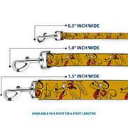 Dog Leash - Disney Pluto Poses Orange