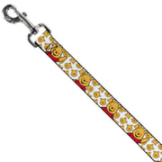 Dog Leash - Winnie the Pooh Chibi Pose and Expressions Scattered White