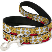 Dog Leash - Winnie the Pooh Chibi Pose and Expressions Scattered White