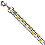 Dog Leash - Winnie the Pooh Peeking Poses Stripe White/Black