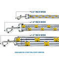 Load image into Gallery viewer, Dog Leash - Winnie the Pooh Peeking Poses Stripe White/Black
