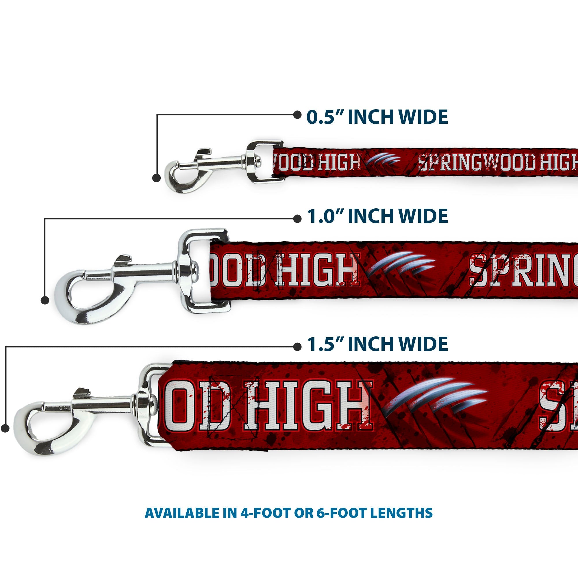 Dog Leash - A NIGHTMARE ON ELM STREET/SPRINGWOOD Freddy Pose Black/Red/White