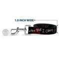 Load image into Gallery viewer, Dog Leash - A Nightmare on Elm Street READY OR NOT HERE I COME/Freddy Silhouette Black/Reds/White

