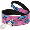 Load image into Gallery viewer, Dog Leash - Ford Oval w/Text PINK REPEAT
