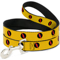 Load image into Gallery viewer, Dog Leash - Reverse Flash Logo Golden Yellow/Black/Red
