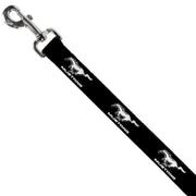 Dog Leash - Ford Mustang Black/White Logo REPEAT