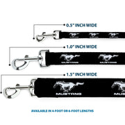 Dog Leash - Ford Mustang Black/White Logo REPEAT