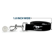 Dog Leash - Ford Mustang Black/White Logo REPEAT