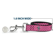 Dog Leash - Ford Mustang w/Bars w/Text PINK LOGO REPEAT
