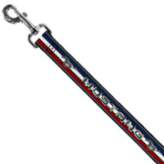 Dog Leash - Mustang/Text w/Tri-Bar Stripe