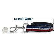 Dog Leash - Mustang/Text w/Tri-Bar Stripe