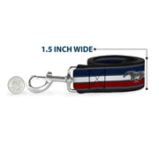 Dog Leash - Mustang/Text w/Tri-Bar Stripe