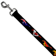 Dog Leash - Mustang Silhouette Black/International Flags