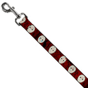 Dog Leash - Friday the 13th Hockey Mask Icons Reds