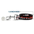 Load image into Gallery viewer, Dog Leash - FRIDAY THE 13TH JASON VOORHIES Mask Text Black/Red/White
