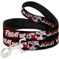 Load image into Gallery viewer, Dog Leash - FRIDAY THE 13TH JASON VOORHIES Mask Text Black/Red/White
