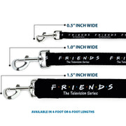 Dog Leash - FRIENDS-THE TELEVISION SERIES Logo Black/White/Multi Color