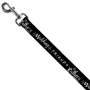 Dog Leash - Friends I'D RATHER BE WATCHING FRIEND THE TELEVISION SERIES Black/White/Multi Color