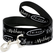 Dog Leash - Friends I'D RATHER BE WATCHING FRIEND THE TELEVISION SERIES Black/White/Multi Color