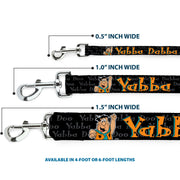 Dog Leash - Fred Face/Pose YABBA DABBA DOO Black/Gray/Orange