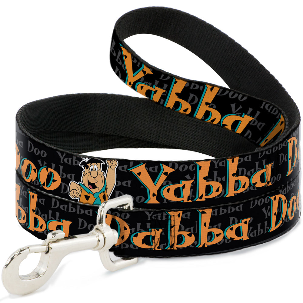 Dog Leash - Fred Face/Pose YABBA DABBA DOO Black/Gray/Orange