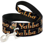 Dog Leash - Fred Face/Pose YABBA DABBA DOO Black/Gray/Orange