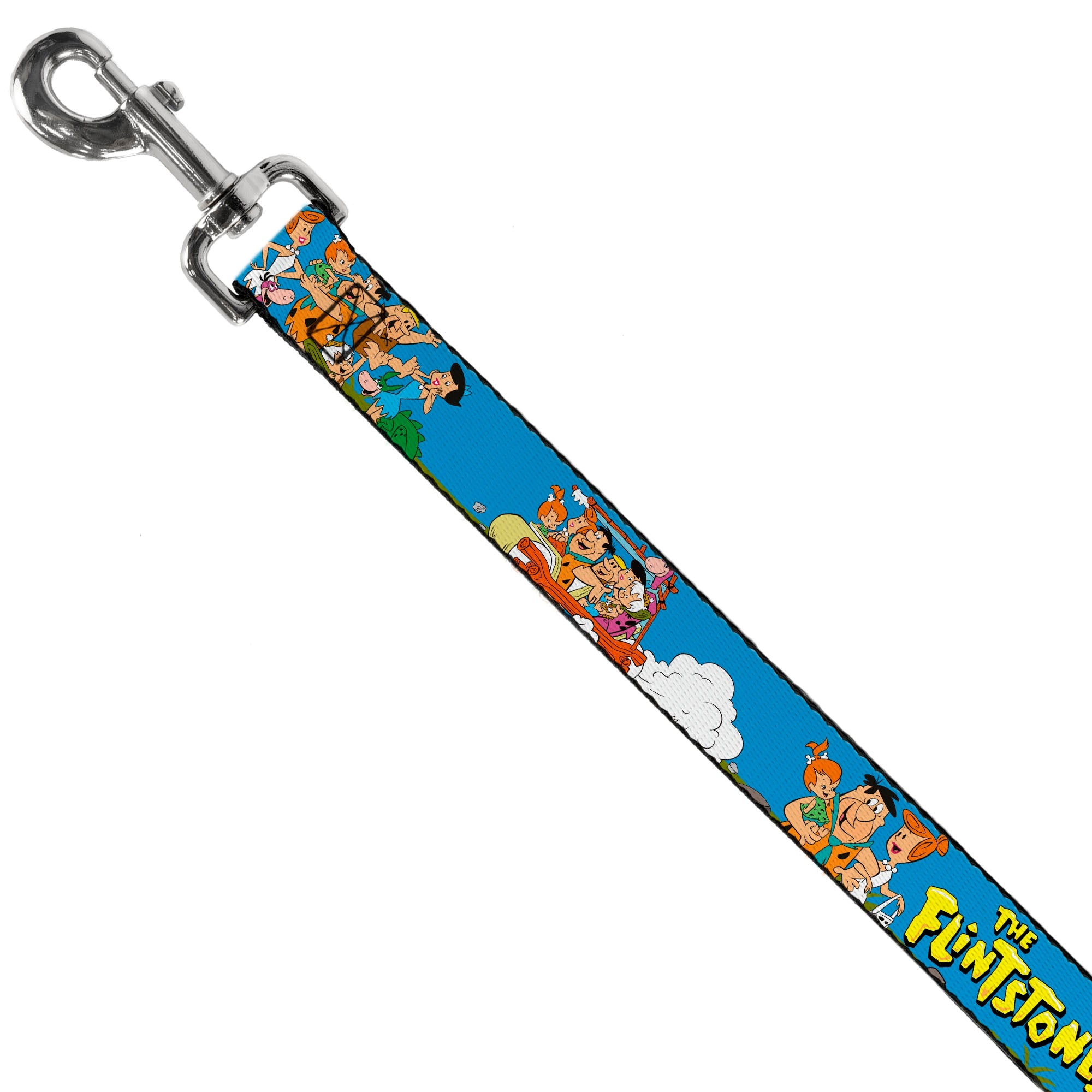 Dog Leash - The Flintstones and Rubbles Group Pose/Logo Blue