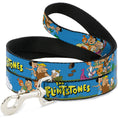 Load image into Gallery viewer, Dog Leash - The Flintstones and Rubbles Group Pose/Logo Blue
