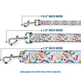 Load image into Gallery viewer, Dog Leash - Frosty the Snowman Pose Scattered White
