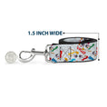 Load image into Gallery viewer, Dog Leash - Frosty the Snowman Pose Scattered White
