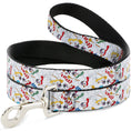Load image into Gallery viewer, Dog Leash - Frosty the Snowman Pose Scattered White
