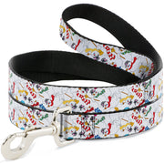 Dog Leash - Frosty the Snowman Pose Scattered White