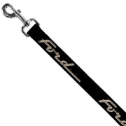 Dog Leash - FORD F-100 Script Black/Tan-Gray