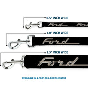 Dog Leash - FORD F-100 Script Black/Tan-Gray