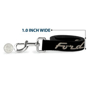 Dog Leash - FORD F-100 Script Black/Tan-Gray