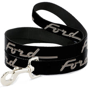 Dog Leash - FORD F-100 Script Black/Tan-Gray
