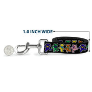 Dog Leash - Dancing Bears Black/Multi Color