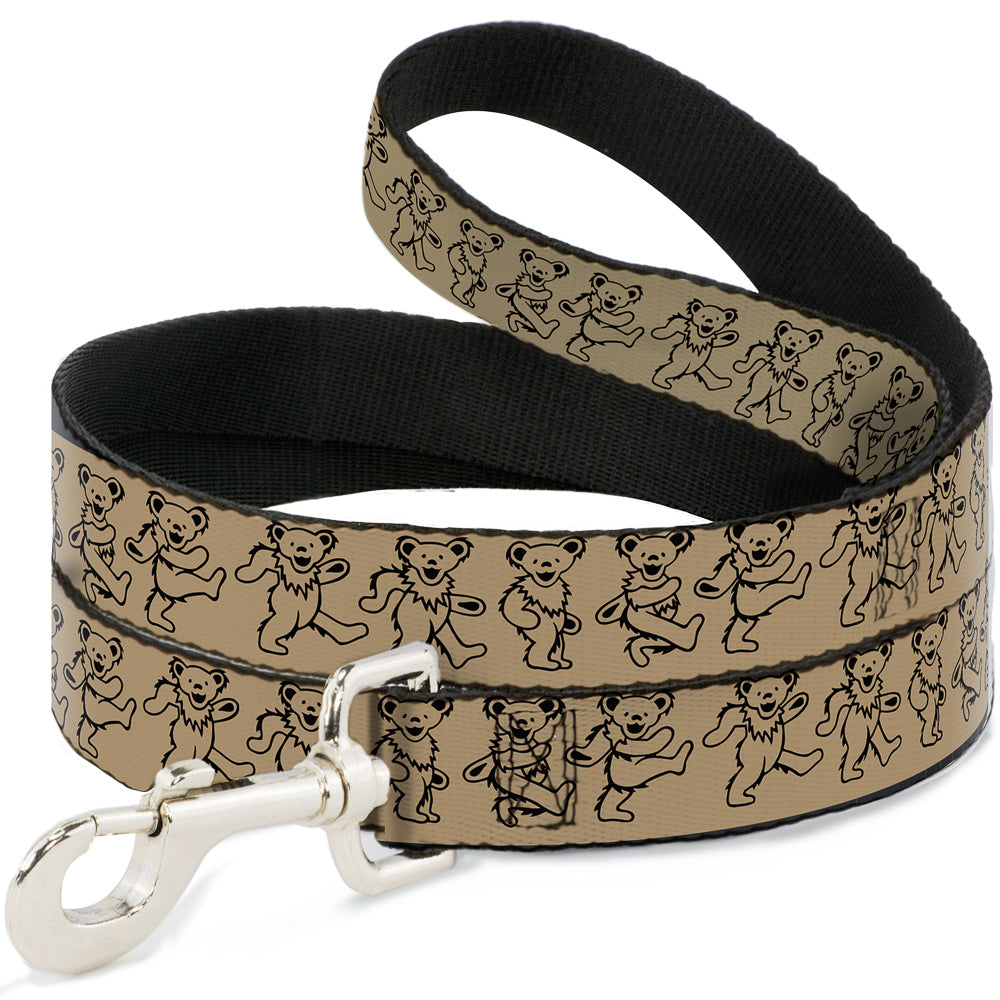 Dog Leash - Dancing Bears Tan/Black
