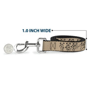 Dog Leash - Dancing Bears Hemp/Black