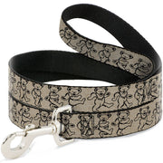 Dog Leash - Dancing Bears Hemp/Black