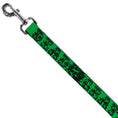 Load image into Gallery viewer, Dog Leash - Grateful Dead Text w/Skull & Roses Green

