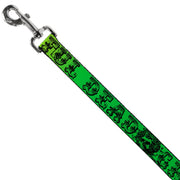 Dog Leash - Grateful Dead Text w/Skull & Roses Rainbow Fade