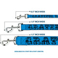 Load image into Gallery viewer, Dog Leash - Grateful Dead Text w/Skull & Roses Turquoise
