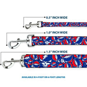 Dog Leash - Steal Your Face Stacked Red/White/Blue