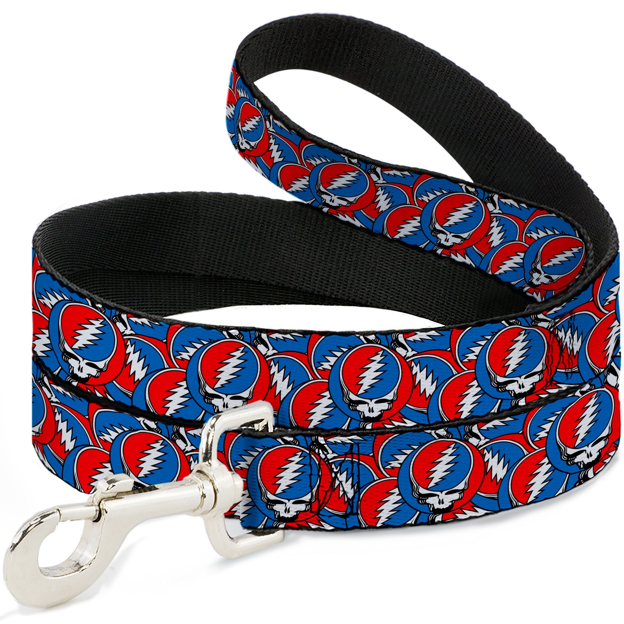 Dog Leash - Grateful Dead Steal Your Face Logo Stacked Red/White/Blue