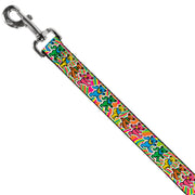 Dog Leash - Grateful Dead Dancing Bears Swirl Multi Color