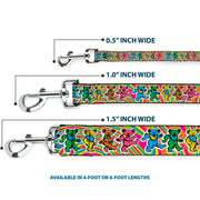 Dog Leash - Grateful Dead Dancing Bears Swirl Multi Color