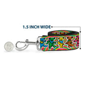 Dog Leash - Grateful Dead Dancing Bears Swirl Multi Color